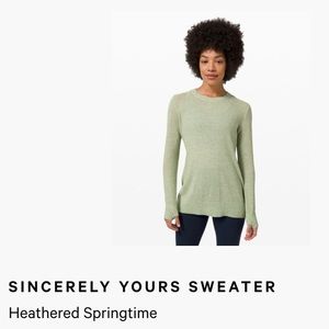Lululemon Sincerely Yours Sweater
